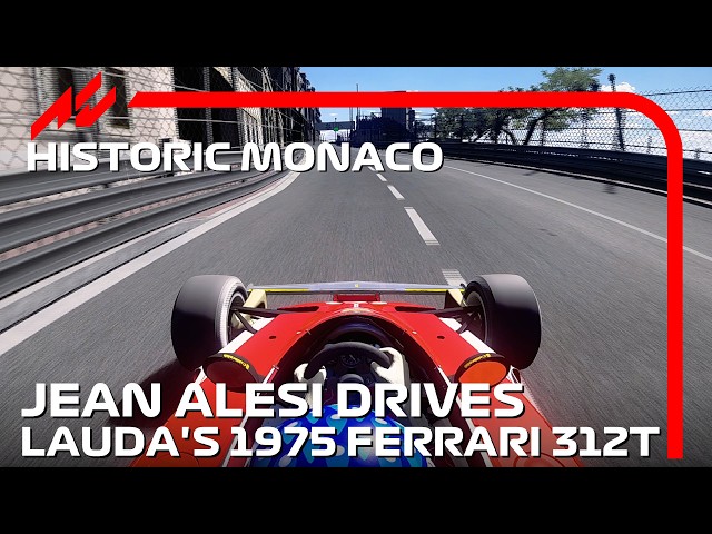 Jean Alesi Drives 1975 Ferrari 312T | 2021 Historic Monaco Grand Prix | #assettocorsa