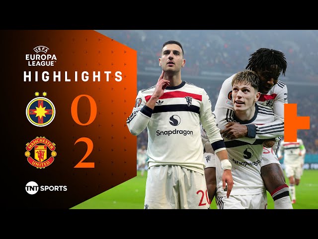 Dalot & Mainoo Secure Round Of 16 Spot 🙌 | FCSB 0-2 Man United | UEFA Europa League Highlights