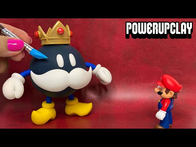 Making King Bob-omb from Super Mario with Polymer Clay