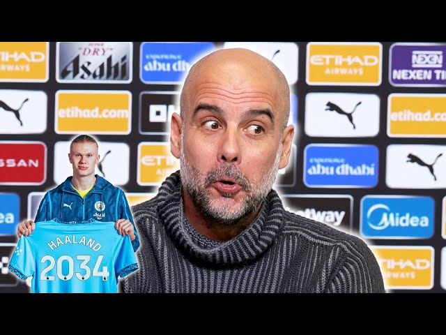 'Haaland 10-year contract! CAN YOU REPEAT?! ARE YOU SURE?!' | Pep Guardiola | Ipswich v Man City