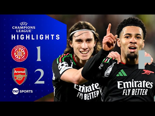 Ethan Nwaneri Nets Screamer 🔥 | Girona 1-2 Arsenal | UEFA Champions League Highlights