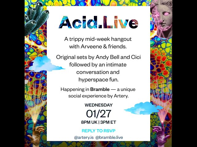 Andy Bell - "Acid Live" Streamed gig for BRAMBLE (27th January 2021)