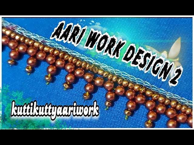 Simple Aari work blouse design 2 |Simple beads work design for beginners