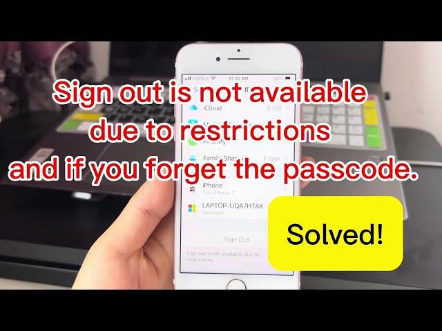 Sign Out is not Available due to Restriction If You Forget the Screen Time Passcode 2024 way.