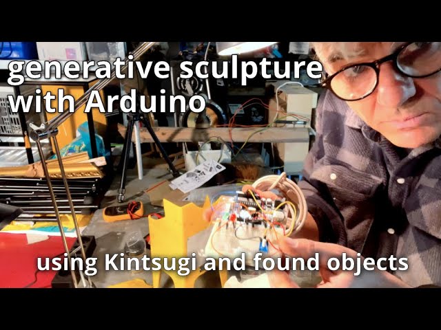 Making generative sculpture with Arduino, found objects and Japanese Kintsugi