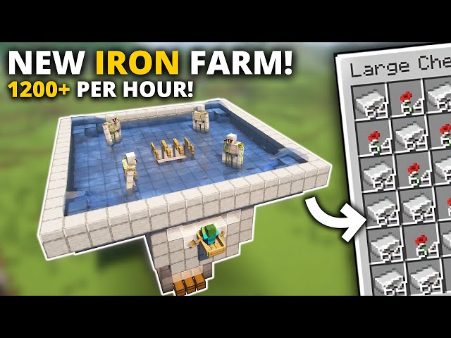 Minecraft New IRON Farm in 1.21 NEW DESIGN Java and Bedrock