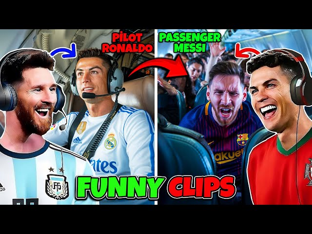 Ronaldo and Messi REACT to FUNNY CLIPS! 😂