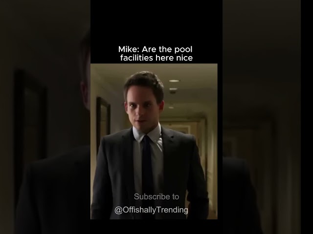 SUITS | Mike: Are the pool facilities here nice? | #suits #harveyspecter #drama #tv #mikeross