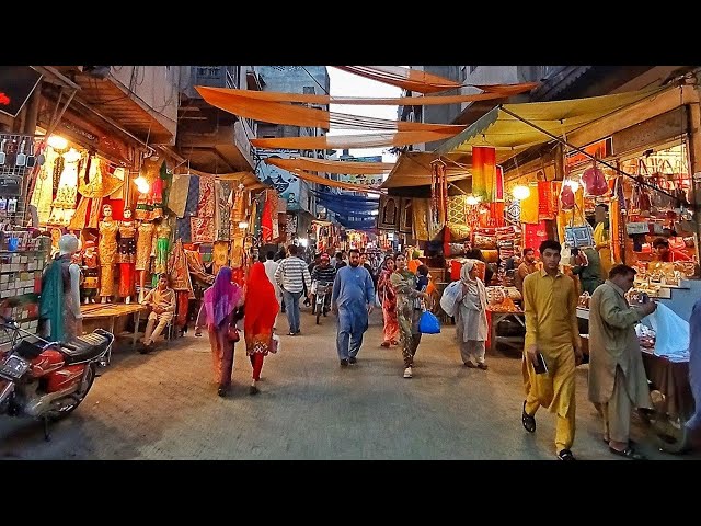 Pakistan's Street Food Market & Nature | Walking Tour in Crowded Streets of Pakistan