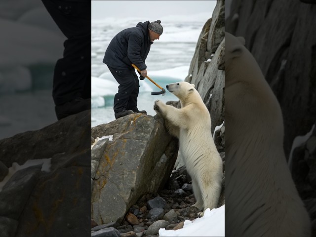 Polar bear rescue 😱 #shorts #wildlife #polarbear #animals #arctic #polarbearlove #travel #rescue