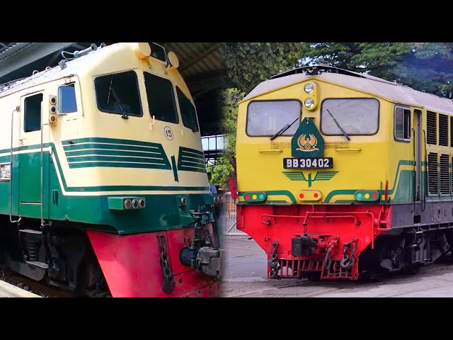 KOMPILASI LOKOMOTIF MEMAKAI LIVERY PJKA !! Lokomotif D301, BB304, CC200 Livery PJKA