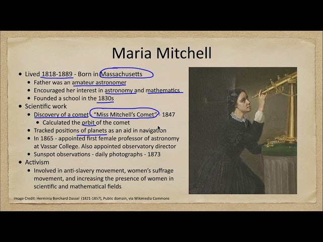 Women in Astronomy - Maria Mitchell