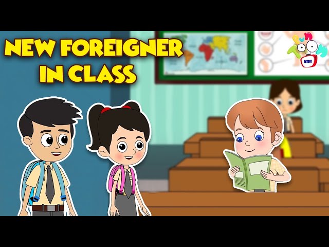 New Foreigner in Class | Animated Stories | English Cartoon | Moral Stories | PunToon Kids