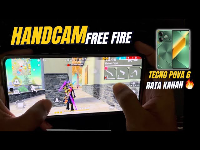 TES FREE FIRE DI TECNO POVA 6 RATA KANAN 2025