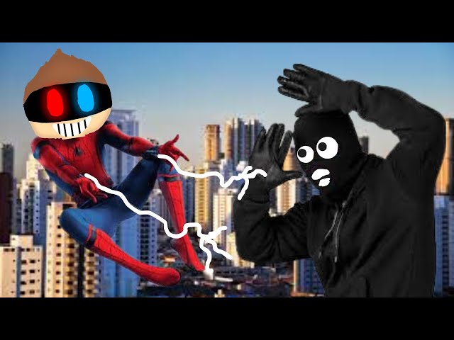 Virei o Homem Aranha e salvei a cidade!!