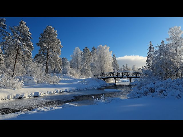 Enchanting Winter Ambience with Healing Music - Stress-Free Relaxation & Sleep Aid