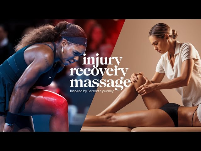 Serena Williams’ Knee Injury Recovery Massage | Inspiring Sports Rehab on a Beautiful Female – USA