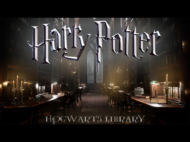 Hogwarts Library Ambience | Harry potter inspired ASMR | Animated Ambience STUDY/RELAX 📚