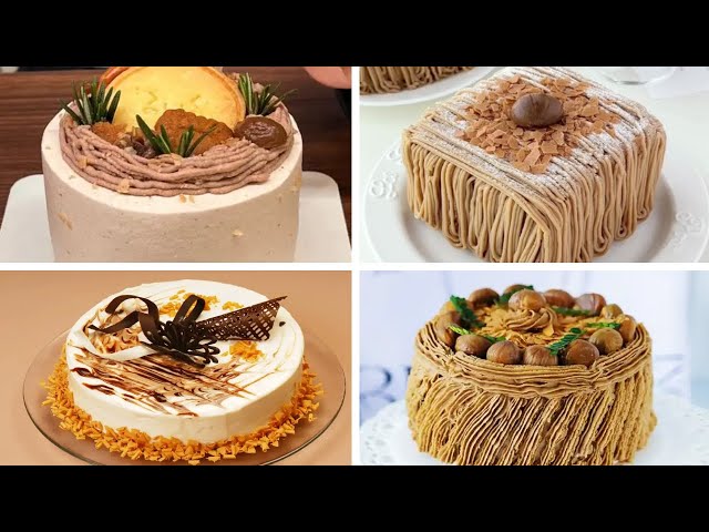 Satisfying Relaxing Video|🍩🍪🎂🍰Chestnut Cake Recipe|Asmr|Tiktok