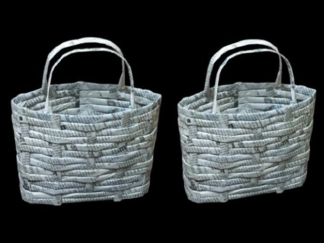 Easy newspaper bag | How to make a paper bag | Newspaper craft | Basket with paper craft