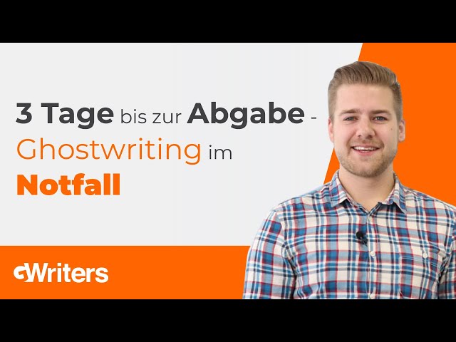 3 Tage bis zur Lieferung - Ghostwriting im Notfall • GWriters.de