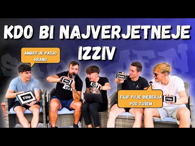 KDO BI NAJVERJETNEJE IZZIV - [KAJ SI MISLIMO EDEN O DRUGEM]