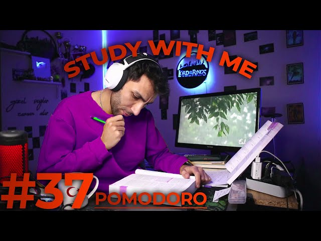 📚 ENG/TR - STUDY WITH ME - BENİMLE DERS ÇALIŞ - 4x50 POMODORO