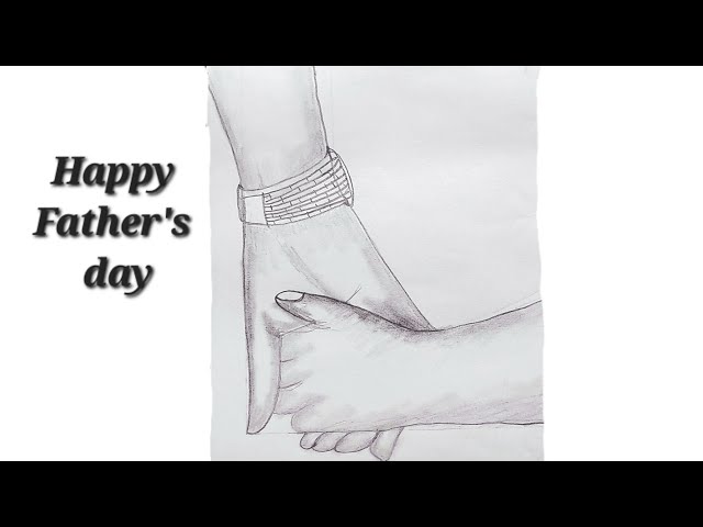 Father's Day Drawing woth Pencil Sketch for beginners ||How to draw art video step by step