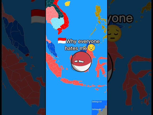 Real friends of Indonesia 🇮🇩 😢 ❤️#shorts #countryballs #indonesia