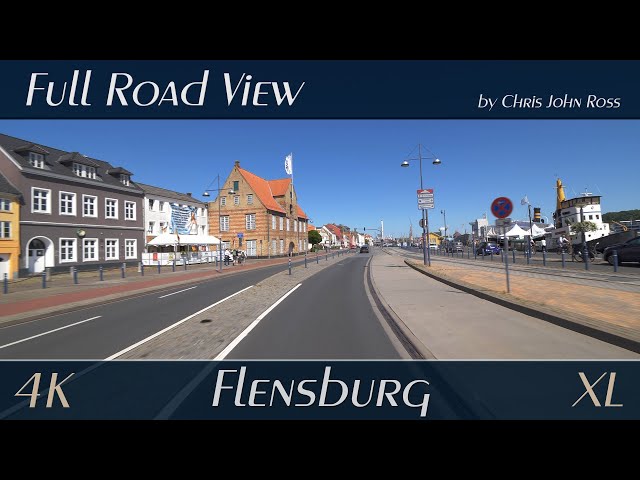 Flensburg, Germany: Stadtfahrt - City Tour - 4K (2160p/60p) Ultra HD - Cinema Quality - XL-Video