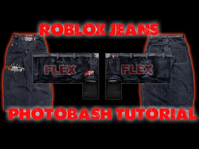 ROBLOX JEANS | PHOTOBASH TUTORIAL (paint.net)