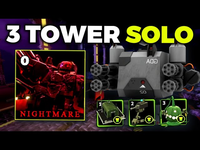 TDX Chapter III SOLO NIGHTMARE w/ Only 3 Towers.. (Roblox)