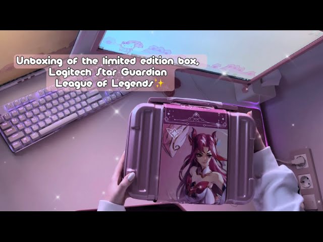 Unpacking the limited edition box 💗 Logitech and League of Legends Star Guardian✨ asmr, no talking