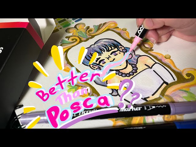 THESE ARE BETTER THAN POSCA MARKERS AND CHEAPER?! Shuttle Art Acrylic Paint Marker review Speedpaint