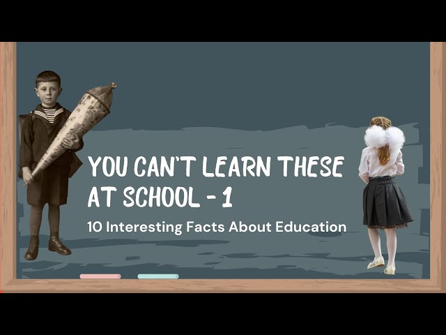 10 Interesting Facts About Education | You Can't Learn This At School - 1