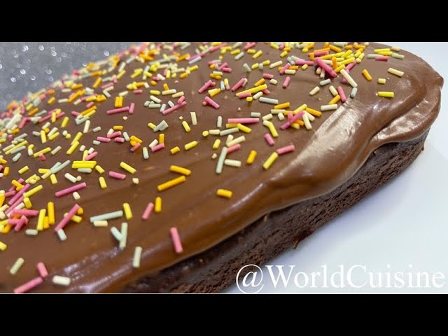 Chocolate Tray Bake | The Best Cake with Chocolate Frosting | Recipes By World Cuisine