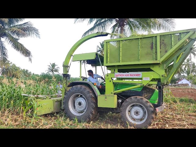 Multi crop chopper | Deutz fahr agrolux 80 profiline + Santhosh Agri Engineering silage attachment