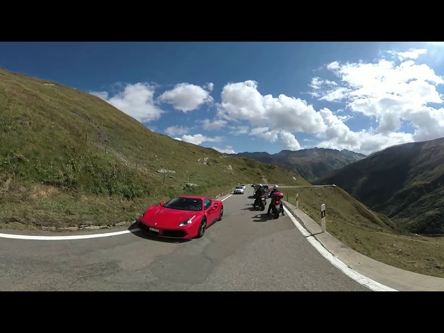 Descending Furka Pass Switzerland in 360