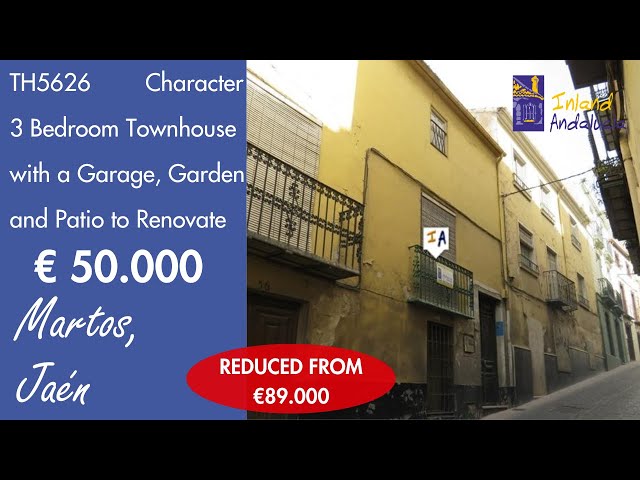 Now 50K, 3 Bedroom Townhouse + Garage, & Garden Property for sale in Spain inland Andalucia TH5626