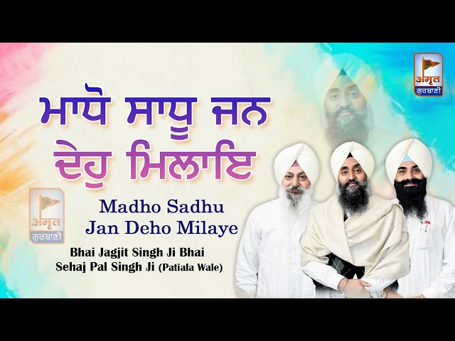 ਮਾਧੋ ਸਾਧੂ ਜਨ ਦੇਹੁ ਮਿਲਾਇ (SHABAD) 🙏🙏 Bhai Jagjit Singh Bhai Sehaj (Palala Wale)@AmritGurbani24x7 HD