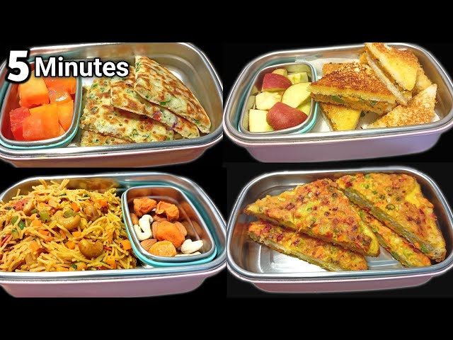 5 Minutes Tiffin Recipes for kids | Tiffin Recipes | Kids Lunch Box Recipes | Lunch Box Ideas