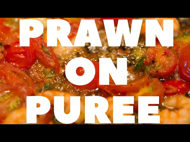 how to make Prawn On Puree recipe Indian Cooking chapatti bread  British Indian Restaurant Food