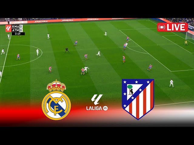 🔴LIVE : REAL MADRID vs ATLETICO MADRID - Spain La Liga 2025 | Full Match | PES 21 Game EN VIVO