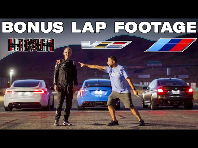 3 lap records in 1 day — Tesla Plaid, Cadillac CT5-V Blackwing, BMW M5 CS with Randy Pobst — ICONS+