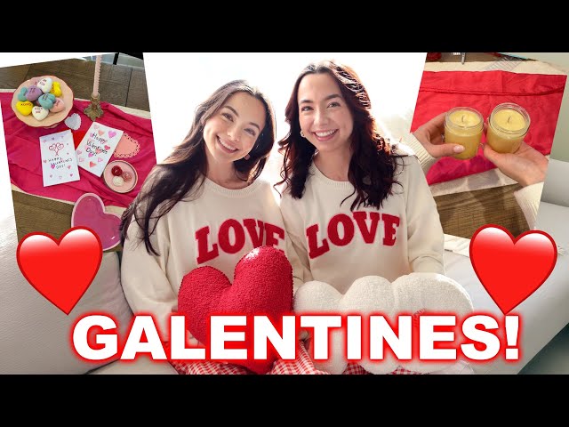 Sister Galentines Day Party! Making Candles, DIY crafts - Merrell Twins