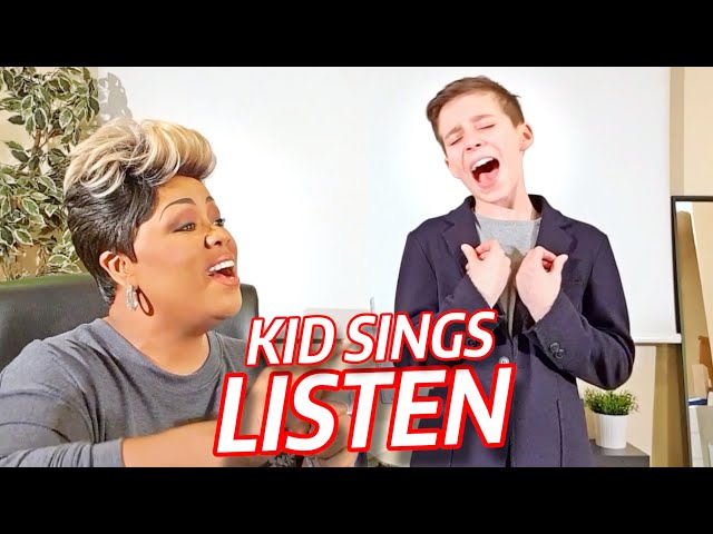 Little Italian Boy SINGS Listen by Beyonce with Vocal Coach (SUBS)