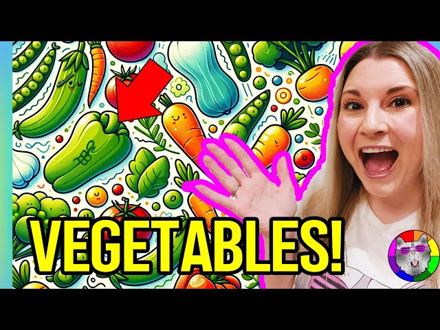 Kids Vegetable Art and Drawing Lesson, Vegetables Art for Kids