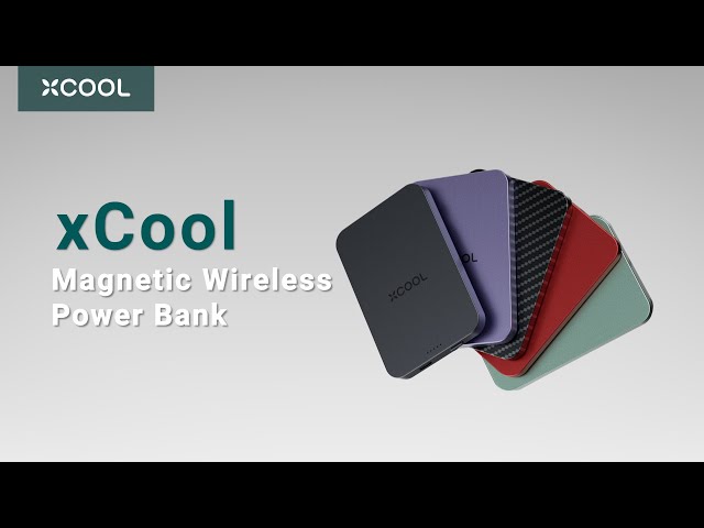 xCool 5,000mAh Ultra Slim Magnetic Wireless Power Bank with USB C Cable