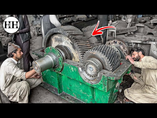 How we Rebuild Super Giant Industrial Gearbox for another 10 years life ✦ Machining & Assembly