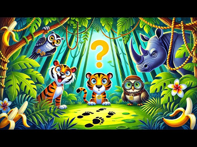 Jungle Detectives – The Case of the Missing Bananas | Fun Animal Cartoon for Kids! 🌿🐾